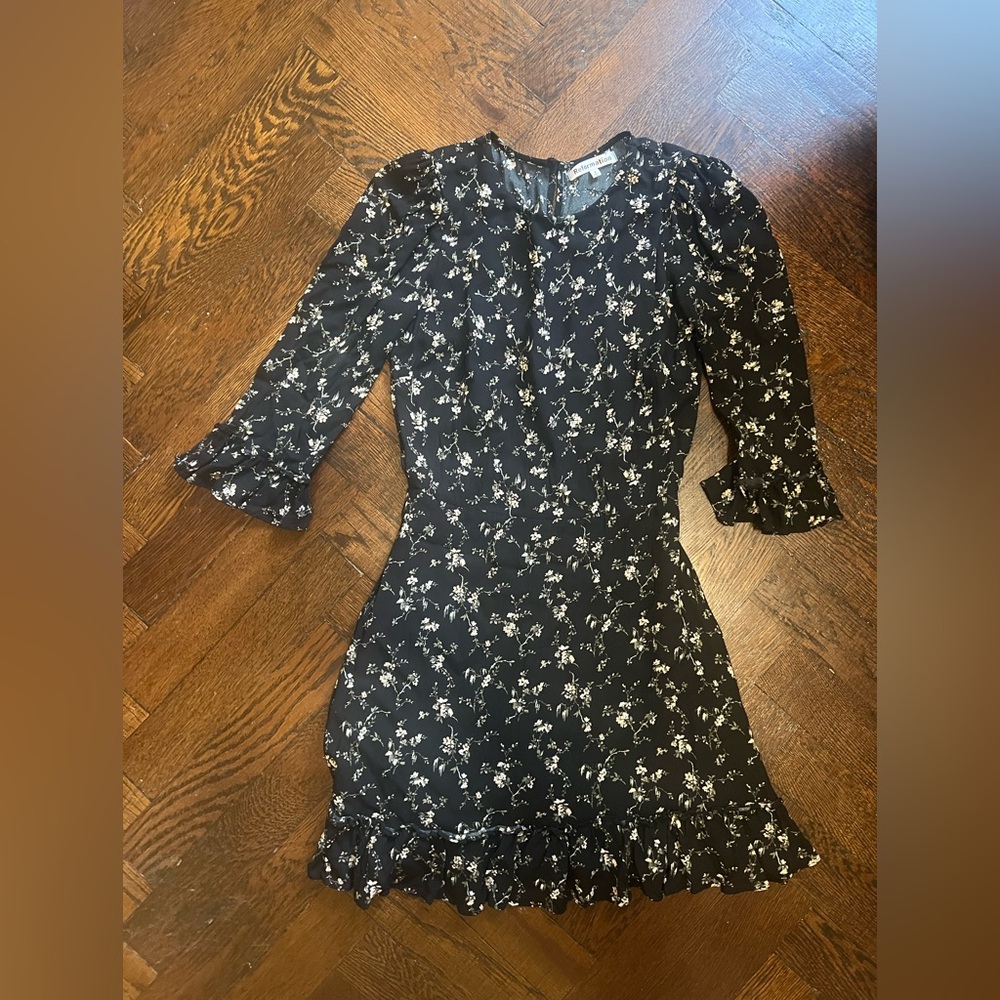 Floral Black Dress